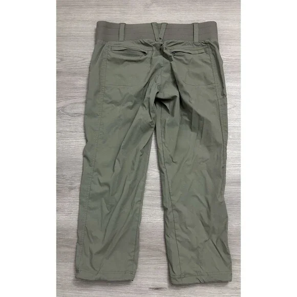 Title Nine Capri Pants Womens  Hiking Y2K Grunge Military Outdoor Crop 6 green - Picture 6 of 7